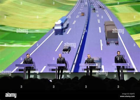 The German Band Kraftwerk Perform On Stage At The Neuen