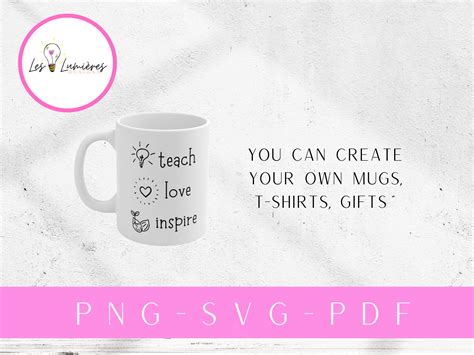 Ense Ar Amor Inspirar Svg Png Clipart Profesor Svg Profesor Etsy Espa A