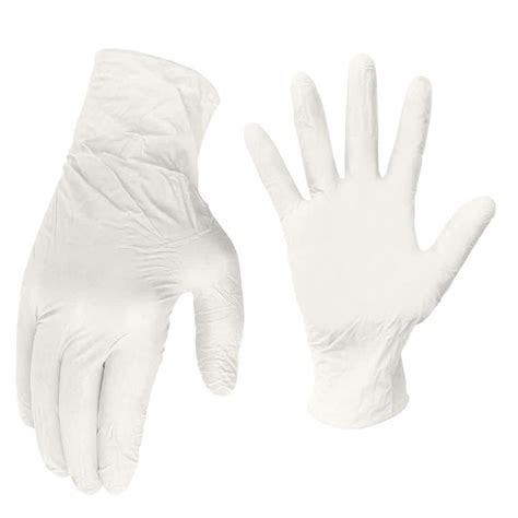 Hdx White Mil One Size Fits Most Disposable Latex Gloves Count