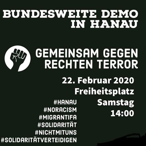 Bundesweite Demonstration Gegen Rechten Terror Am 22 2 20 In Hanau