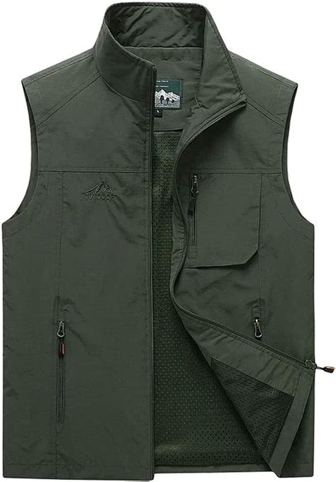 Gilets Waistcoats Leisure Vest Men S Summer Thin Multi Pocket Solid