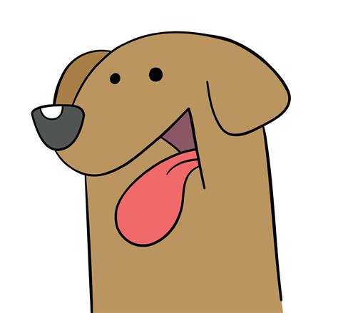 Cartoon happy dog with tongue sticking out, vector illustration 2959115 ...