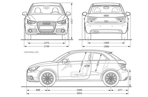 Audi A1 Fiche Technique Dimensions