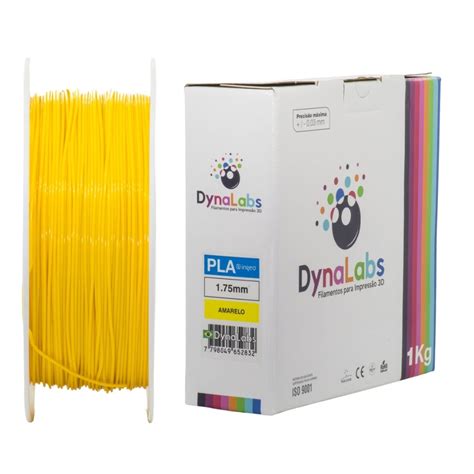 Filamento Pla Ingeo Dynalabs Amarelo Kg Mm Blue Makers