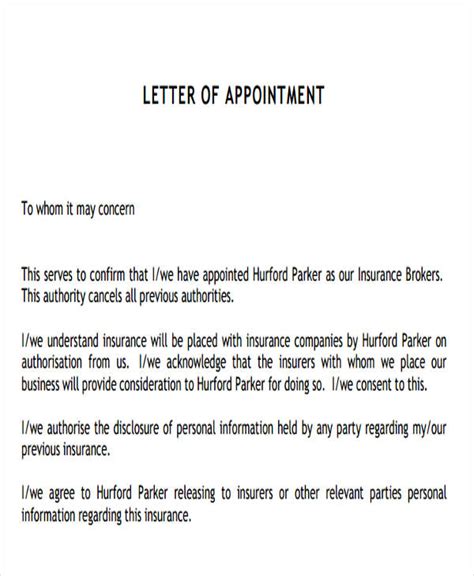 Re Appointment Letter Format Infoupdate Org