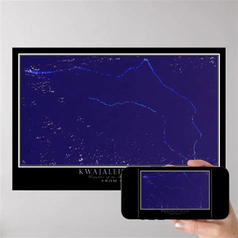 Kwajalein Atoll Marshall Islands Satellite Map Poster | Zazzle