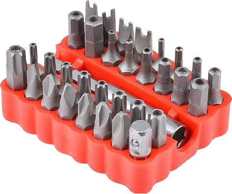 Katur 33pcs Tamper Proof Security Screw Hex Bit Head Set Security Bit