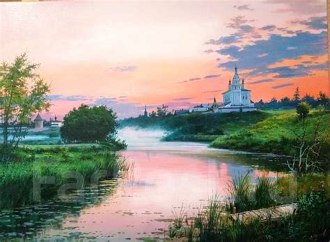 Картина "Вечерний звон", холст/масло, новый, в наличии. Цена: 38 000 ...