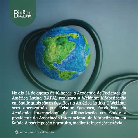 Webinar Alfabetização em Saúde quais são os desafios na América Latina Biored Brasil