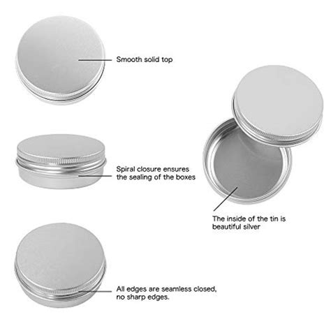 Liyar 4oz Cans Tin Aluminum Metal Tin 24 Pack Metal Container Jars