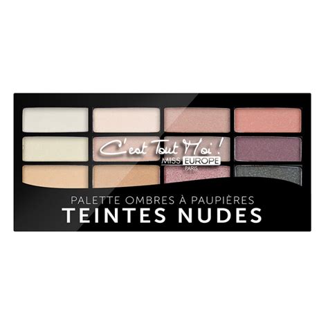 PALETTE OMBRE À PAUPIÈRES 12 COULEURS N3 TEINTES NUDE Maquillage C