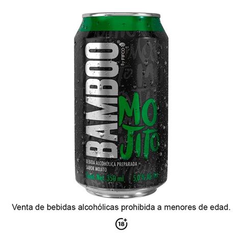 Bebida alcohólica preparada Bamboo Cooler mojito 350 ml Walmart