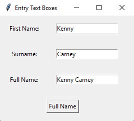 Python Tkinter Button Widget