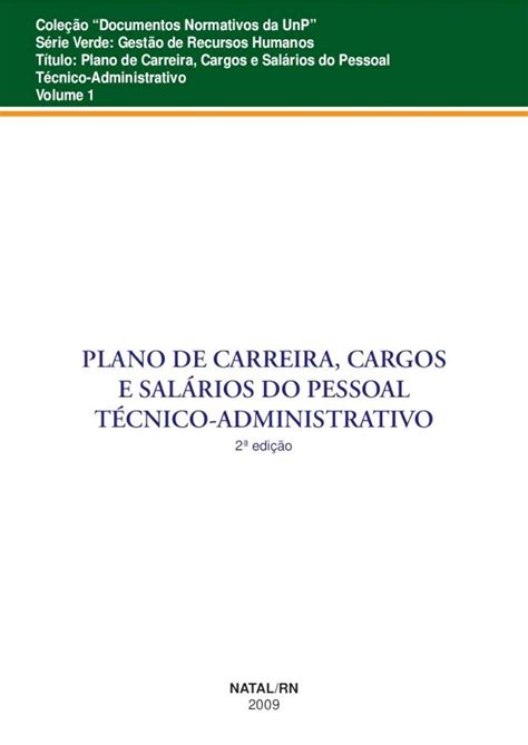 PDF PLANO DE CARREIRA CARGOS E SALÁRIOS DO PESSOAL e seus