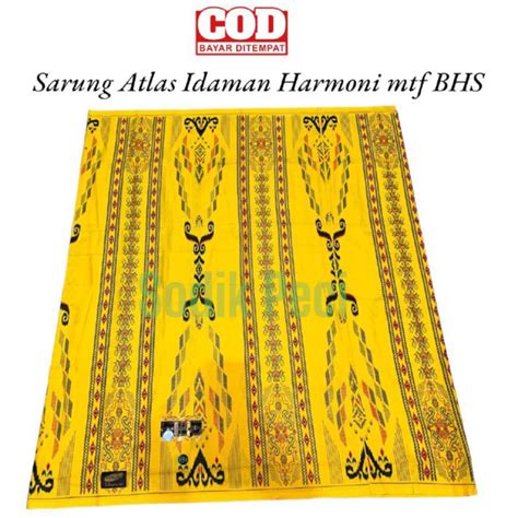 Sarung Dewasa Atlas Tenun Santri Pria Muslim Dewasa Motif Idaman