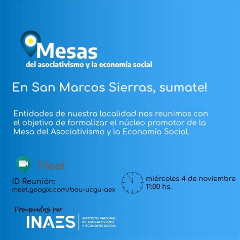 San Marcos Sierras Hoy Se Lanza La Mesa De Asociativismo Y Econom A