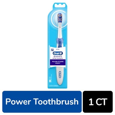 Oral B 3d White Battery Powered Toothbrush 1 Ct Fred Meyer