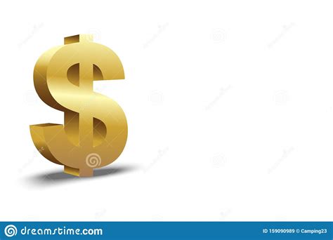 Gold Dollar Symbol Illustration Stock Illustration Illustration Of