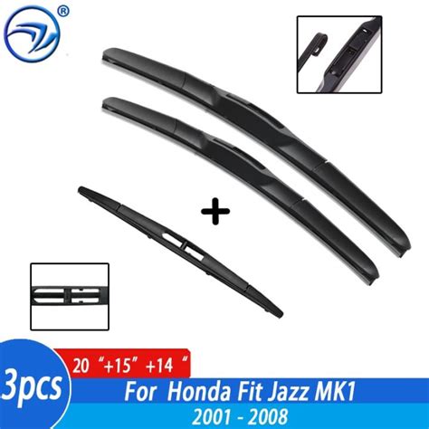 Wiper Front Rear Wiper Blades Set Kit For Honda Fit Jazz Mk