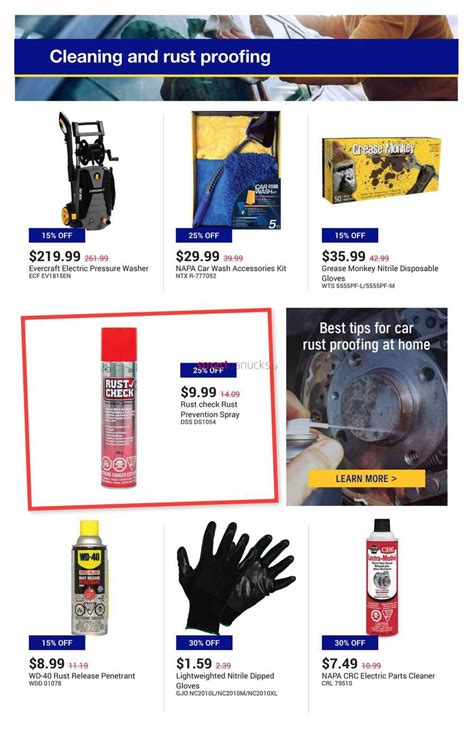 Napa Auto Parts Flyer August To