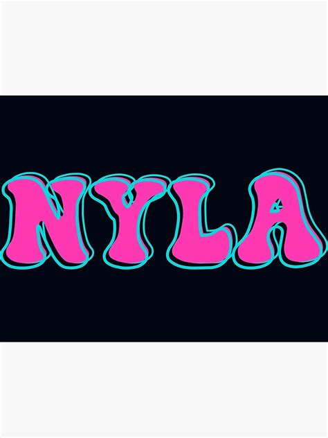 NYLA Name NYLA Name Cute Design Poster By Custom Name Redbubble