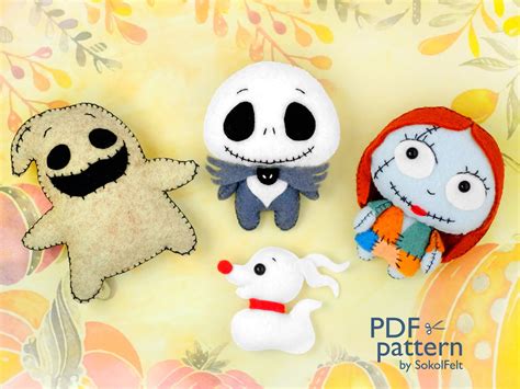 Felt Jack Skellington Toy Sewing Pdf And Svg Patterns Etsy