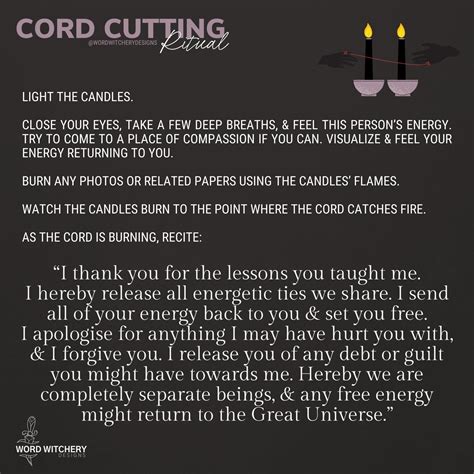 Cord Cutting Ritual to Take Back Your Energy – Word Witchery Designs