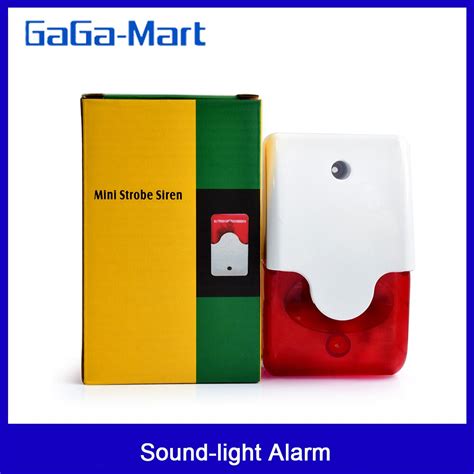 Mini Strobe Siren Sound Light Alarm Wired Sound Light Alarm Speaker