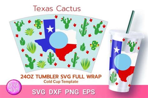 Texas State Map Cactus Lovers Oz Cup Graphic By Ruby Siam