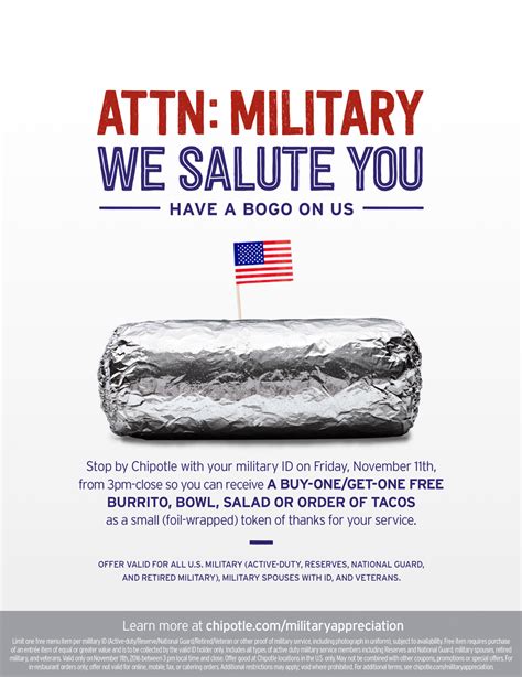 Chipotle Veterans Day Deal 2024 Dates - Essie Jacynth