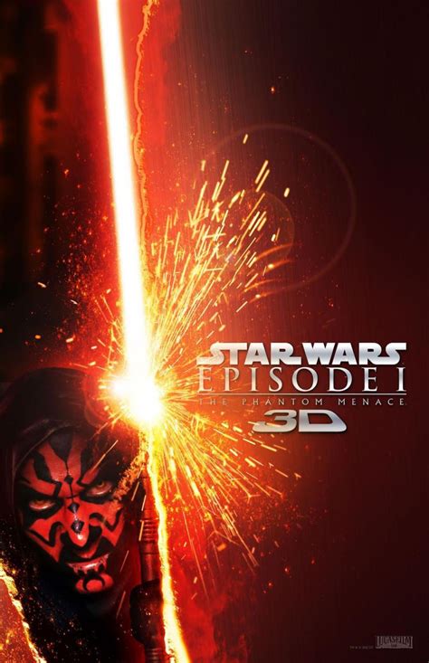 Darth Maul en el póster de Star Wars Episodio I La amenaza fantasma