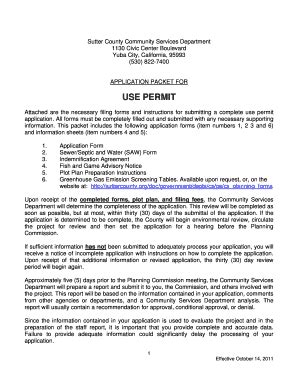 Fillable Online Co Sutter Ca USE PERMIT Sutter County Government Co