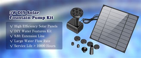 Aisitin W Diy Solar Fountain Pump Kit Upgraded Solar Floating