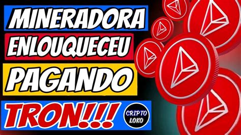 MINERADORA ENLOUQUECEU TA PAGANDO TRON YouTube