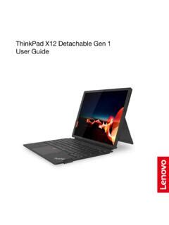 ThinkPad X12 Detachable Gen 1 User Guide Lenovo Thinkpad X12