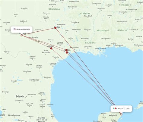 Flights From Midland To Cancun MAF To CUN Flight Routes