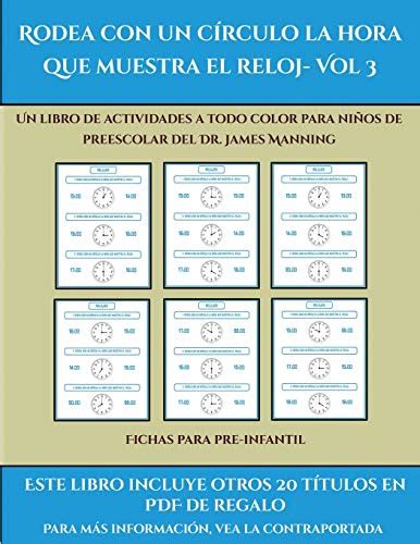 Fichas Para Pre Infantil Rodea Con Un C Rculo La Hora Que Muestra El