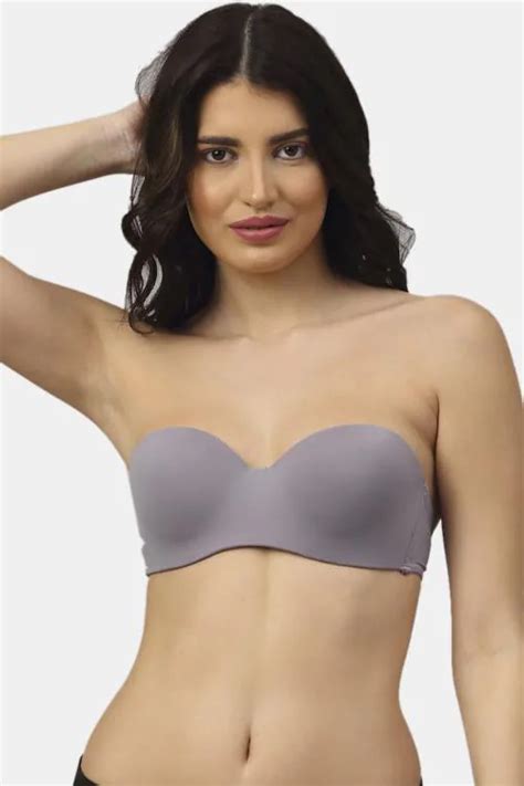 Buy Prettycat Grey Solid Polycotton Balconette Bra Pcj Br Gry C