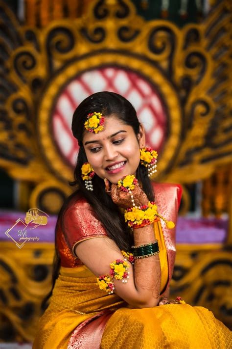 Bride Haldi Ceremony Indian Wedding Haldi Photoshoot Haldi Ceremony Outfit Haldi Poses For Bride