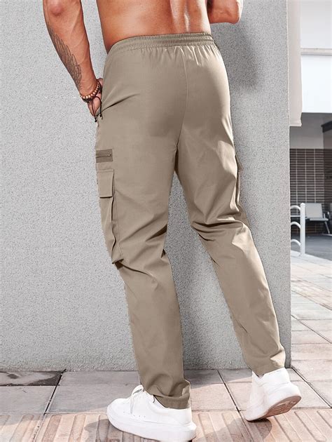 Manfinity Homme Men Flap Pocket Drawstring Waist Cargo Pants SHEIN USA