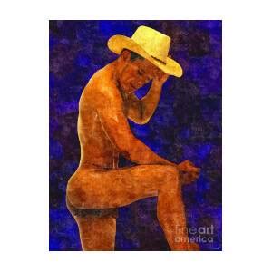 Nude Cowboy On Dark Painting By Brian Joseph Fine Art America