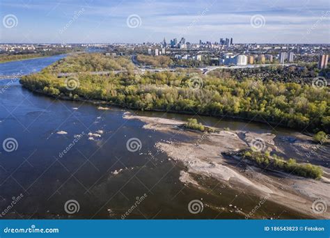 Vistula River in Poland stock image. Image of flats - 186543823