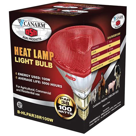 Canarm 100w Infrared Par38 Brooder Bulb Red B Hlpar38r100w Réno Dépôt