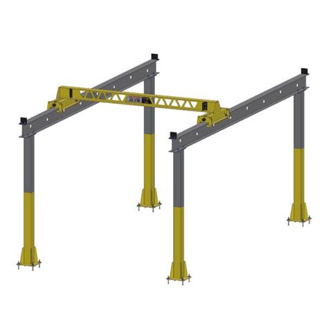 PWI UltraLite Freestanding Bridge Crane Hoist Zone