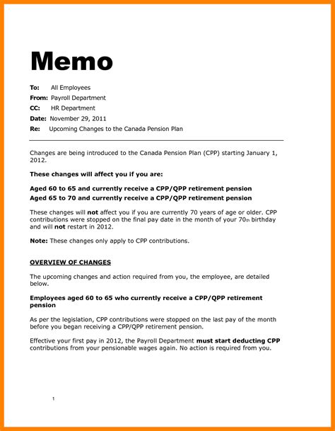 Memo Examples Check More At Memo Examples