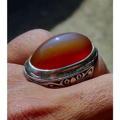 Jual Cincin Batu Akik Anggur Alas Red Chalsedony Asli Batuan Alam Bukan