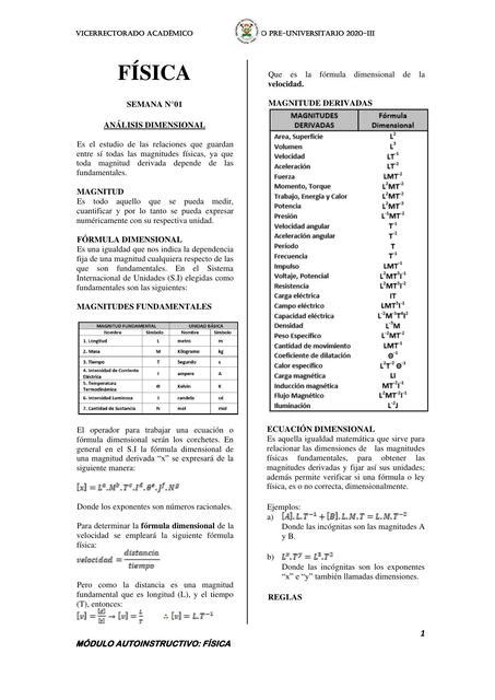 Física Análisis Dimensional Alondra Bustamante Udocz