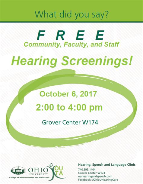 Free Adult Hearing Screenings Woub Public Media