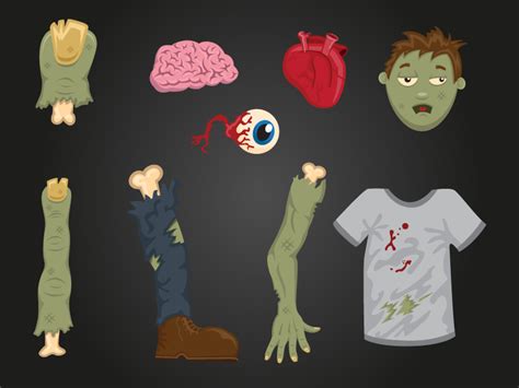 Zombie Body Parts By Jordan Memari On Dribbble