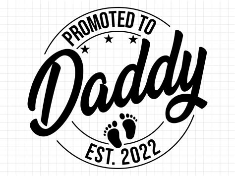 Promoted To Daddy Svg Png Baby Announcement Svg Daddy Est Svg